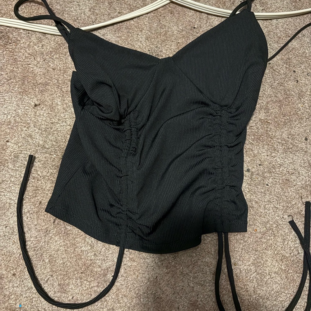 Forever 21 Black Ruched Camisole